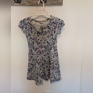SO Kids Floral Dress - Purple and White